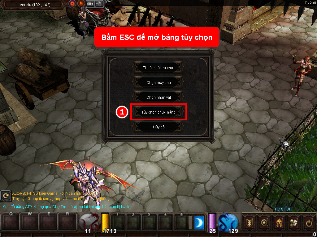 Chức năng chính của Game MU Khát Vọng